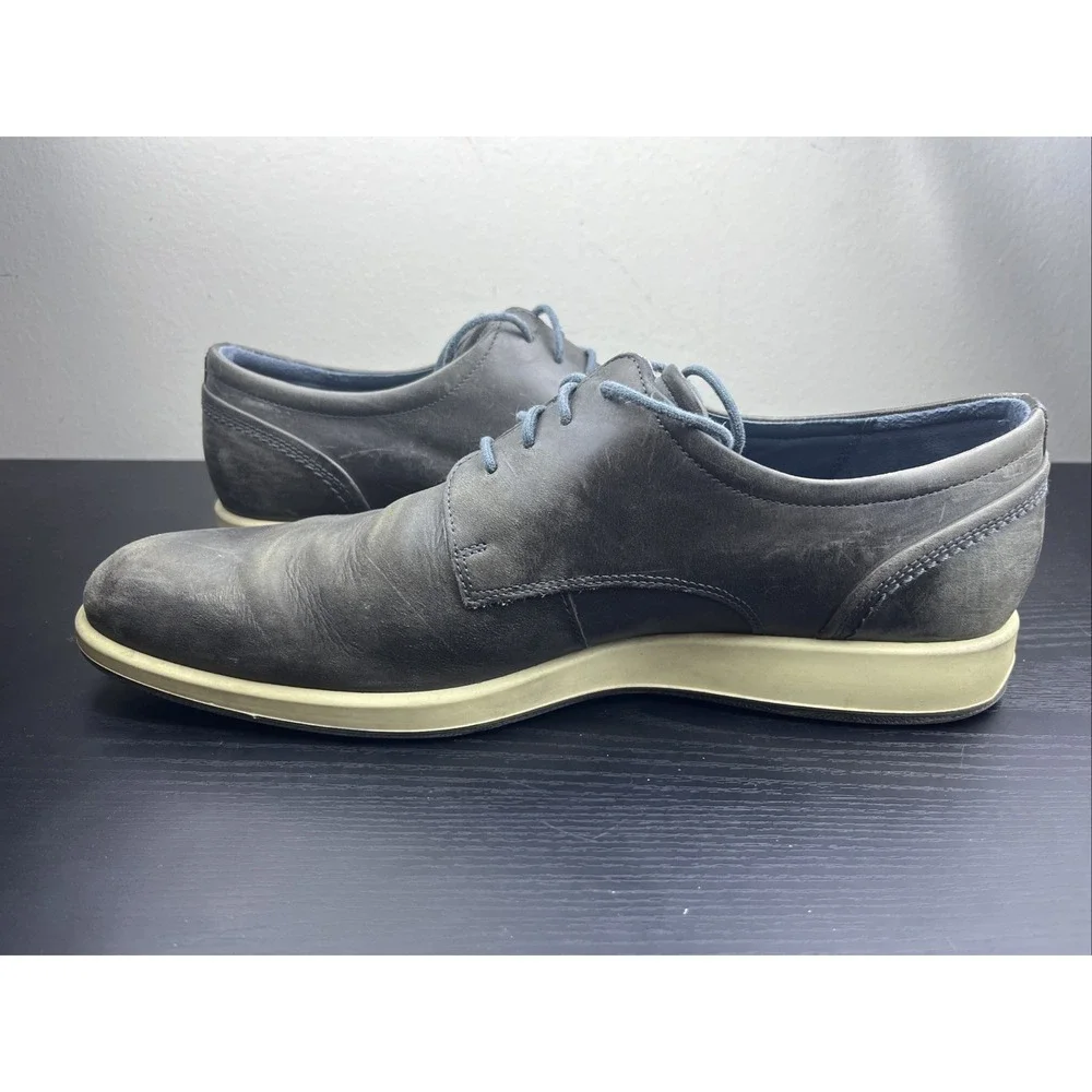 Ecco‎ Jared Men's Size 44 US 10-10.5 Dark Gray Leather Oxford Shoes